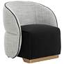 1_Sunpan Fatina Lounge Chair Abbington Black and Vera White Pepper