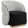 Sunpan Fatina Lounge Chair Abbington Black and Vera White Pepper