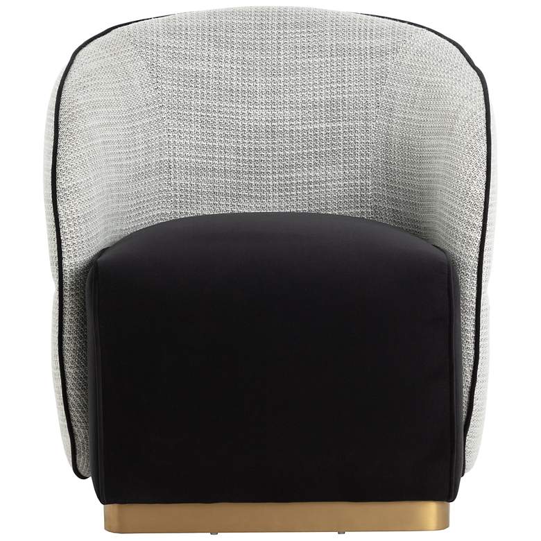 Image 2 Sunpan Fatina Lounge Chair Abbington Black and Vera White Pepper more views
