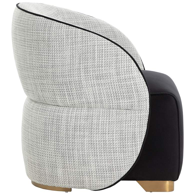 Image 3 Sunpan Fatina Lounge Chair Abbington Black and Vera White Pepper more views