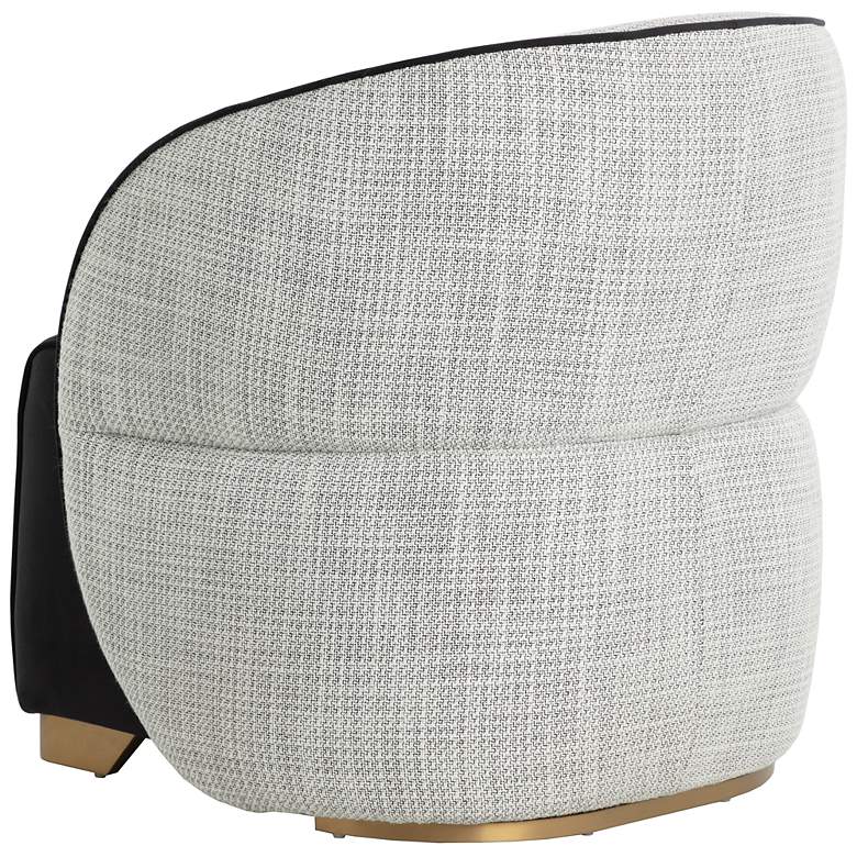 Image 4 Sunpan Fatina Lounge Chair Abbington Black and Vera White Pepper more views