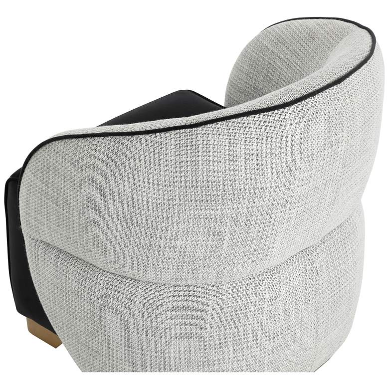 Image 5 Sunpan Fatina Lounge Chair Abbington Black and Vera White Pepper more views