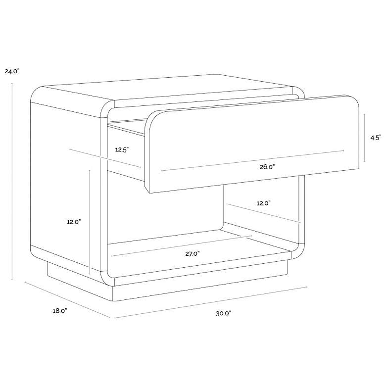 Image 7 Sunpan Fauna Nightstand more views