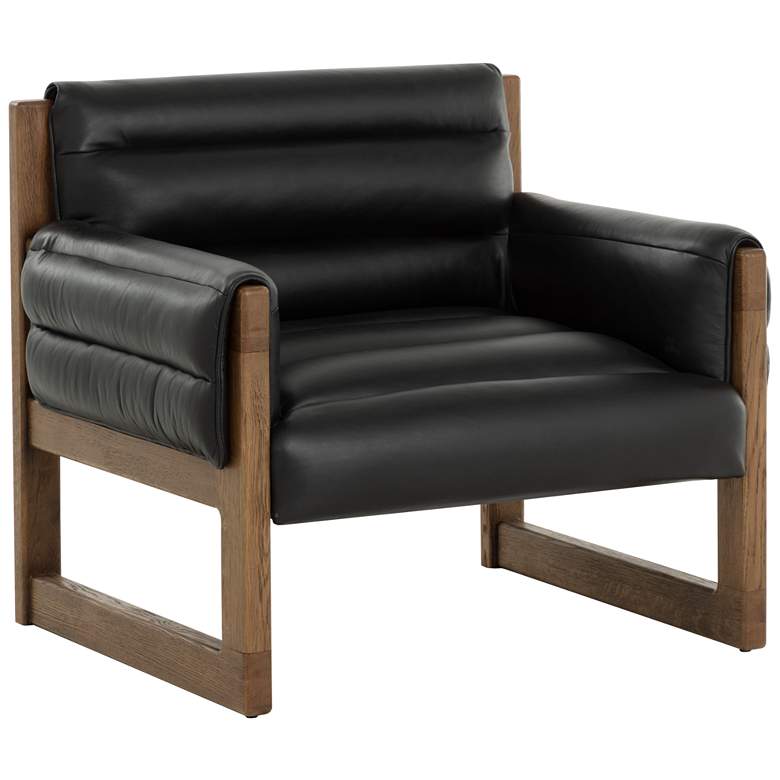 Image 1 Sunpan Ferguson Lounge Chair Vintage Black Night Leather