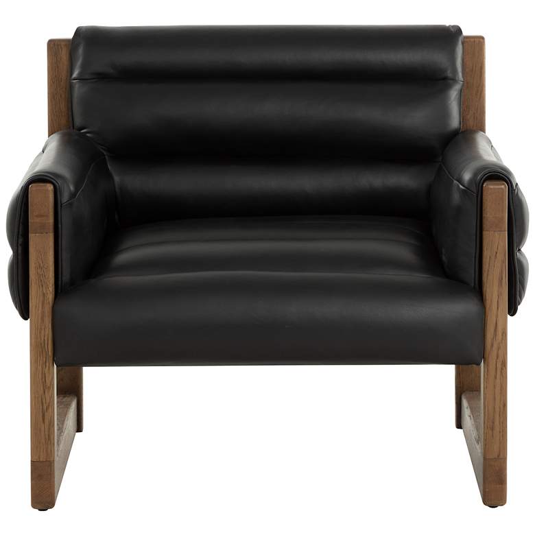 Image 2 Sunpan Ferguson Lounge Chair Vintage Black Night Leather more views