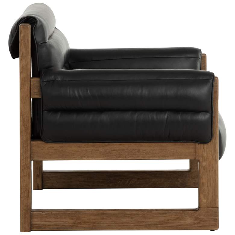 Image 3 Sunpan Ferguson Lounge Chair Vintage Black Night Leather more views