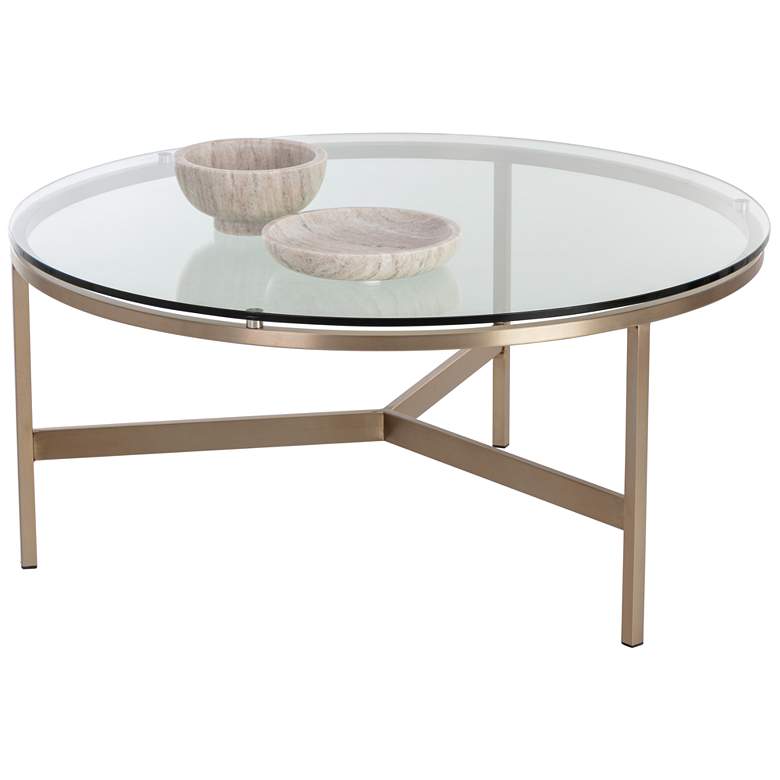 Image 1 Sunpan Flato Coffee Table Antique Brass