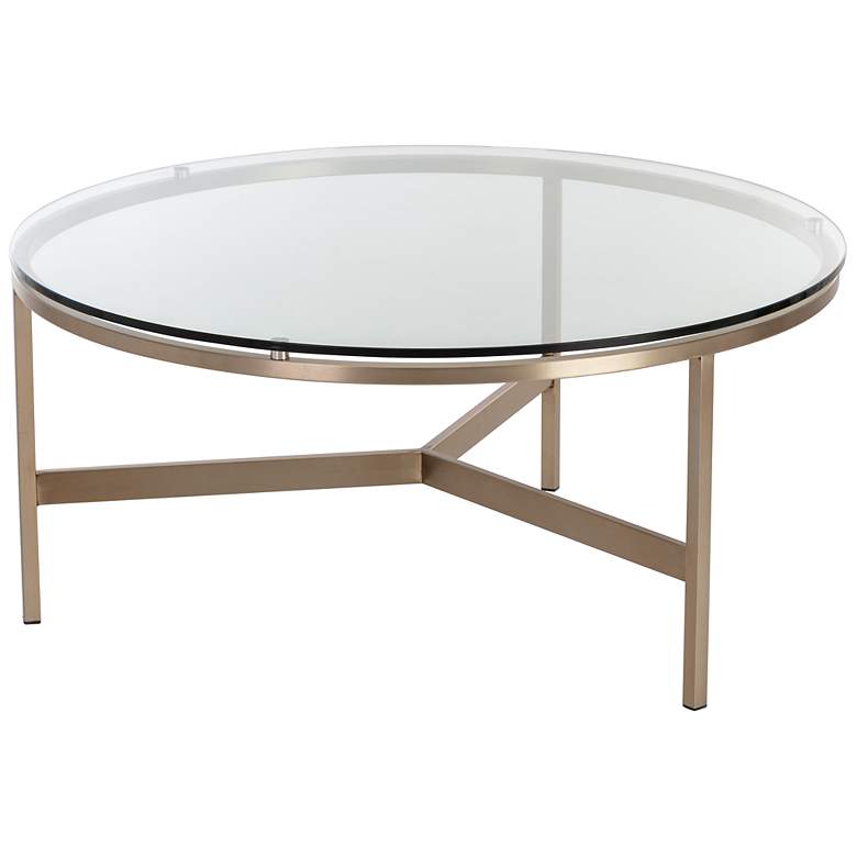 Image 2 Sunpan Flato Coffee Table Antique Brass more views