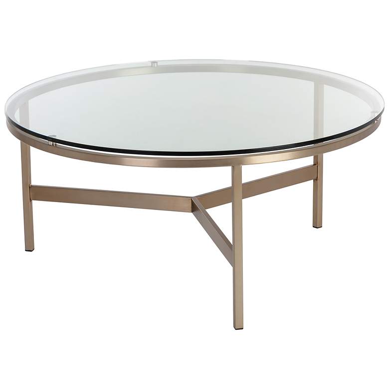 Image 3 Sunpan Flato Coffee Table Antique Brass more views