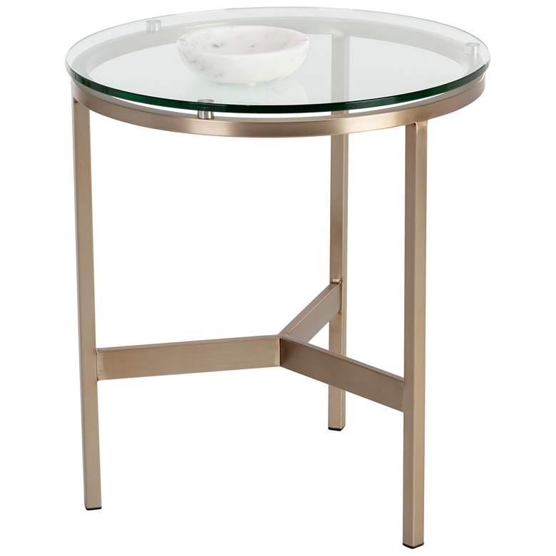 Image 1 Sunpan Flato End Table Antique Brass