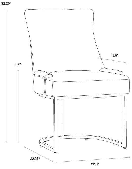 Sunpan Florence Dining Chair Piccolo Prosecco Set of 2