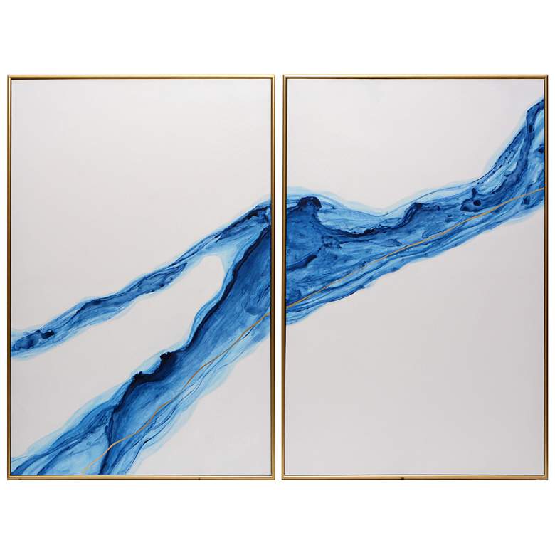 Image 1 Sunpan Fluidity (Set of 2) 40" X 60" Gold Floater Frame