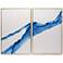 Sunpan Fluidity (Set of 2) 40" X 60" Gold Floater Frame