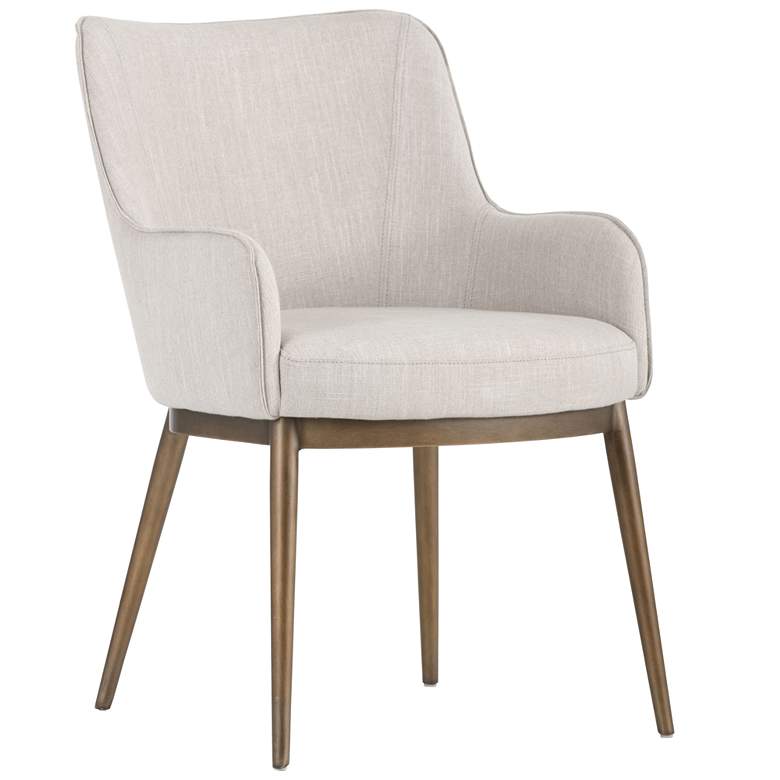 Image 1 Sunpan Franklin Dining Armchair Beige Linen