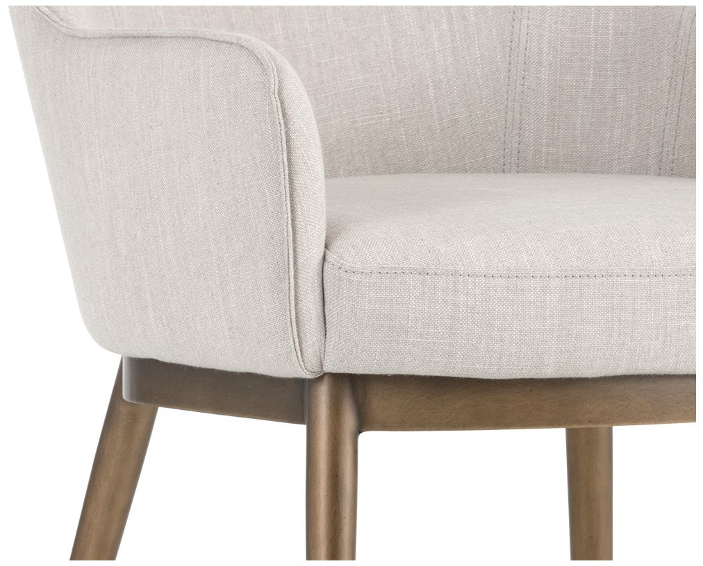 Image 6 Sunpan Franklin Dining Armchair Beige Linen more views