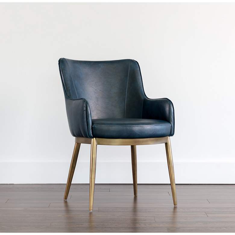 Image 1 Sunpan Franklin Dining Armchair Vintage Blue