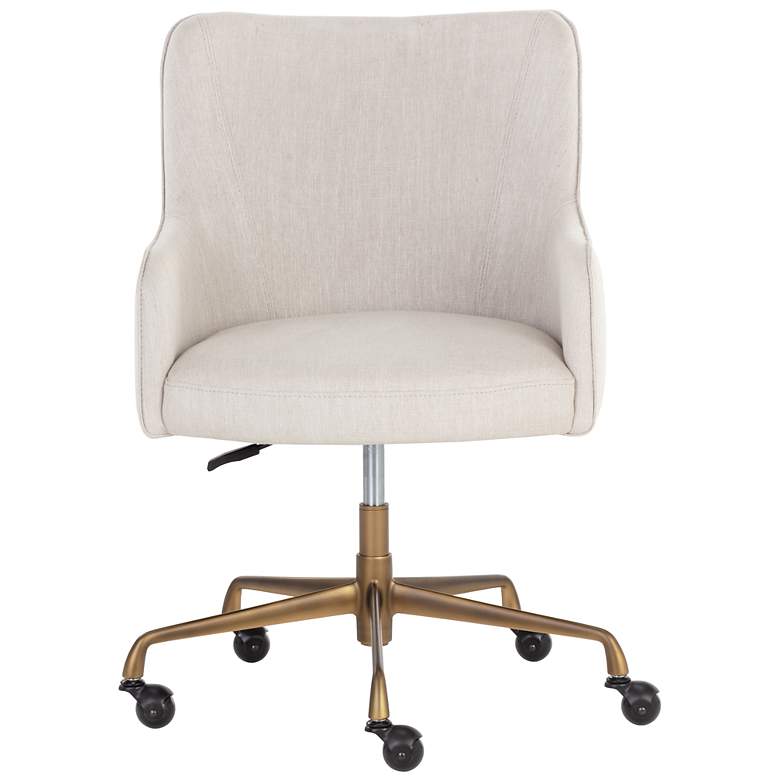 Image 2 Sunpan Franklin Office Chair Beige Linen more views