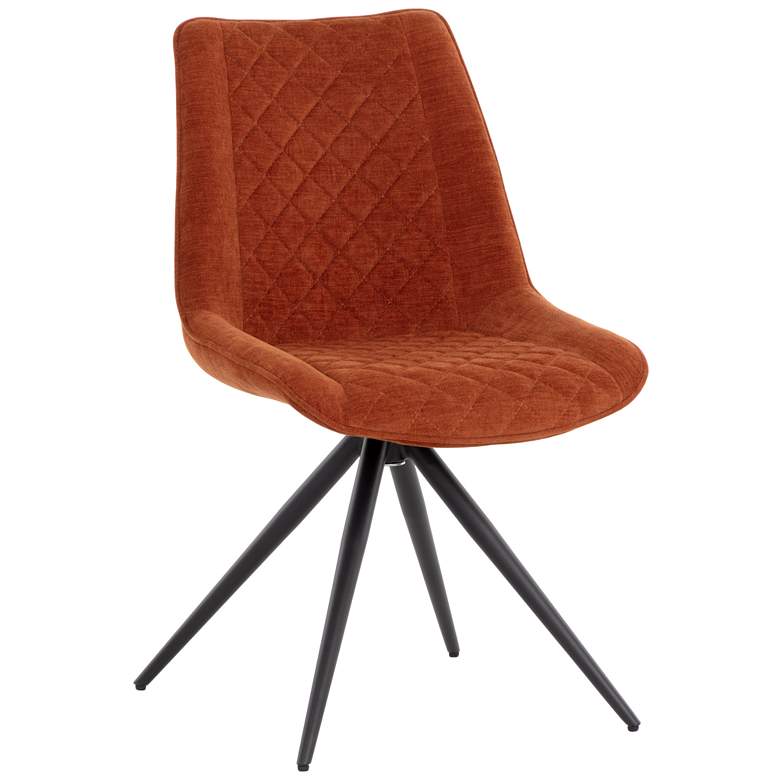 Image 1 Sunpan Freya Swivel Dining Chair Danny Rust