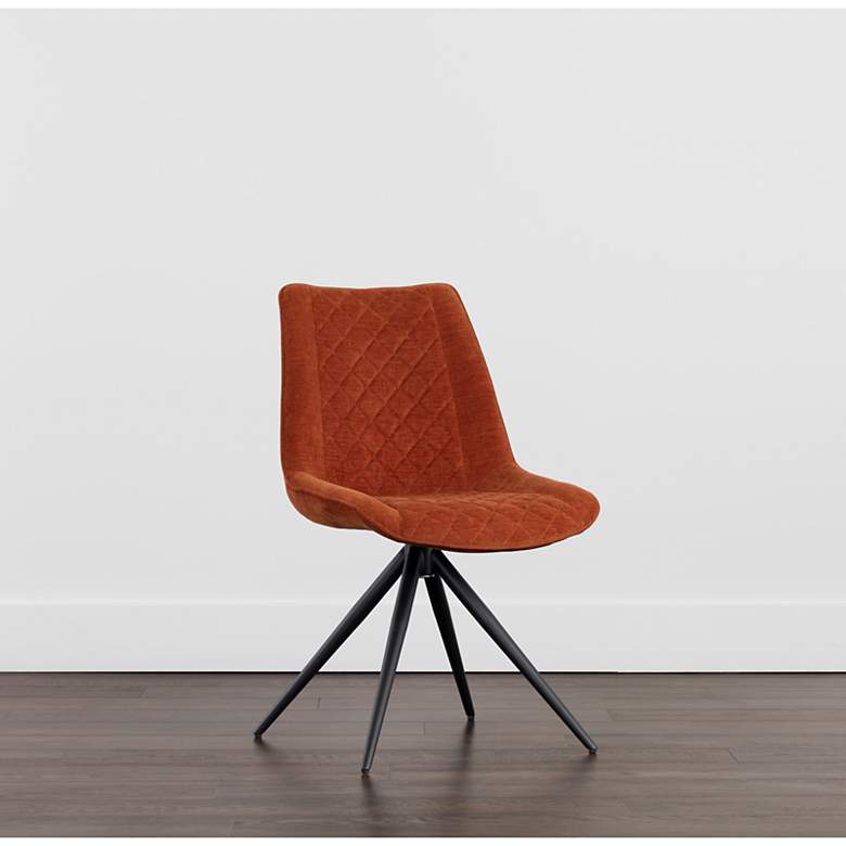 Image 1 Sunpan Freya Swivel Dining Chair Danny Rust