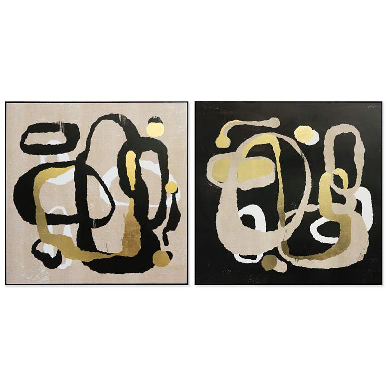 Image 1 Sunpan Fun And Whimsy (Set of 2) 48" X 48" Black Floater Frame