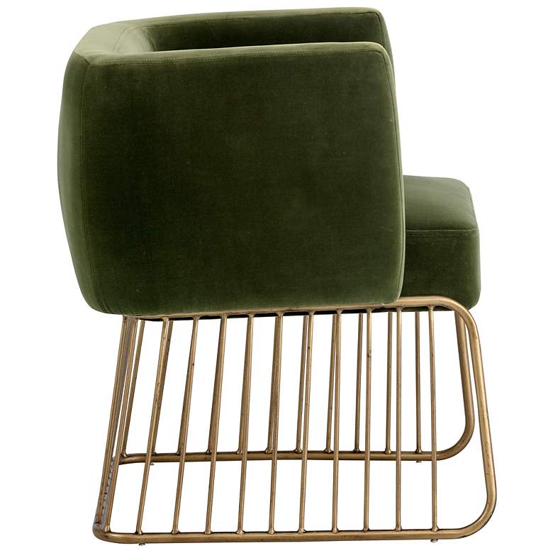 Image 4 Sunpan Gala Dining Armchair Forest Green more views