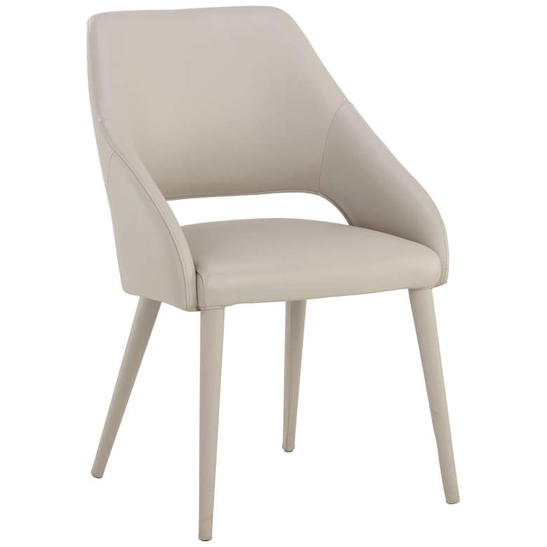 Image 1 Sunpan Galen Dining Armchair Linea Light Gray Leather