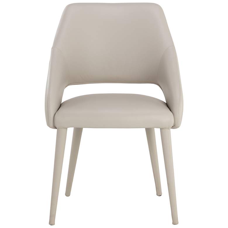 Image 3 Sunpan Galen Dining Armchair Linea Light Gray Leather more views