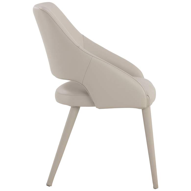 Image 4 Sunpan Galen Dining Armchair Linea Light Gray Leather more views