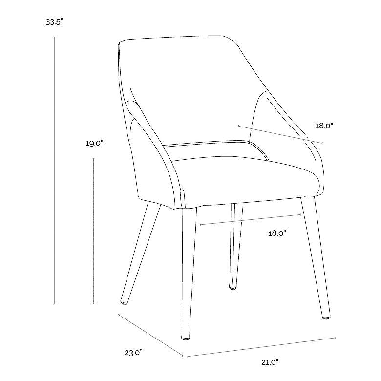 Image 6 Sunpan Galen Dining Armchair Linea Light Gray Leather more views