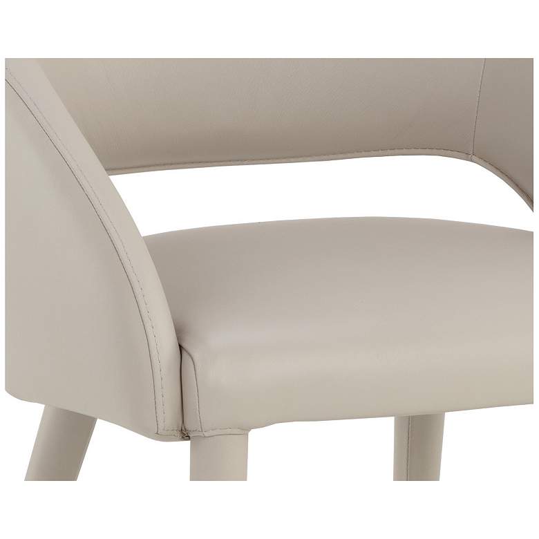 Image 7 Sunpan Galen Dining Armchair Linea Light Gray Leather more views