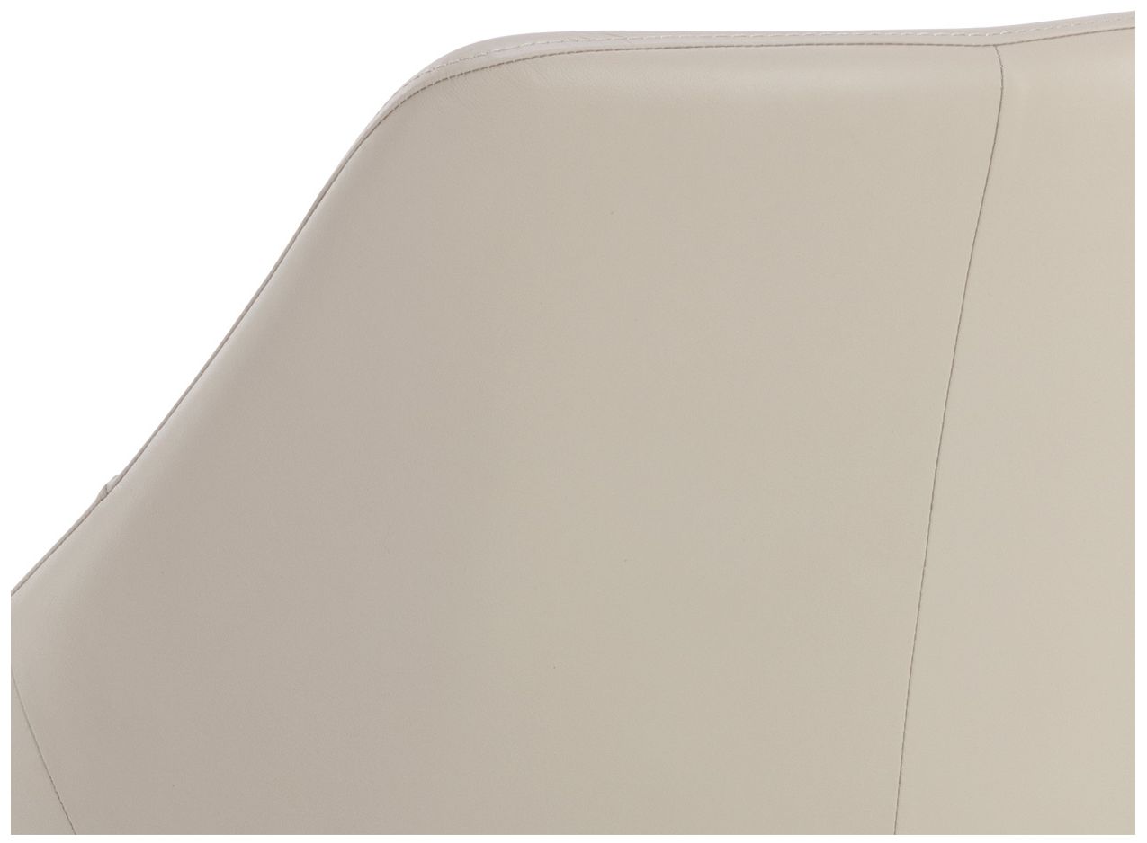 Sunpan Galen Dining Armchair Linea Light Gray Leather