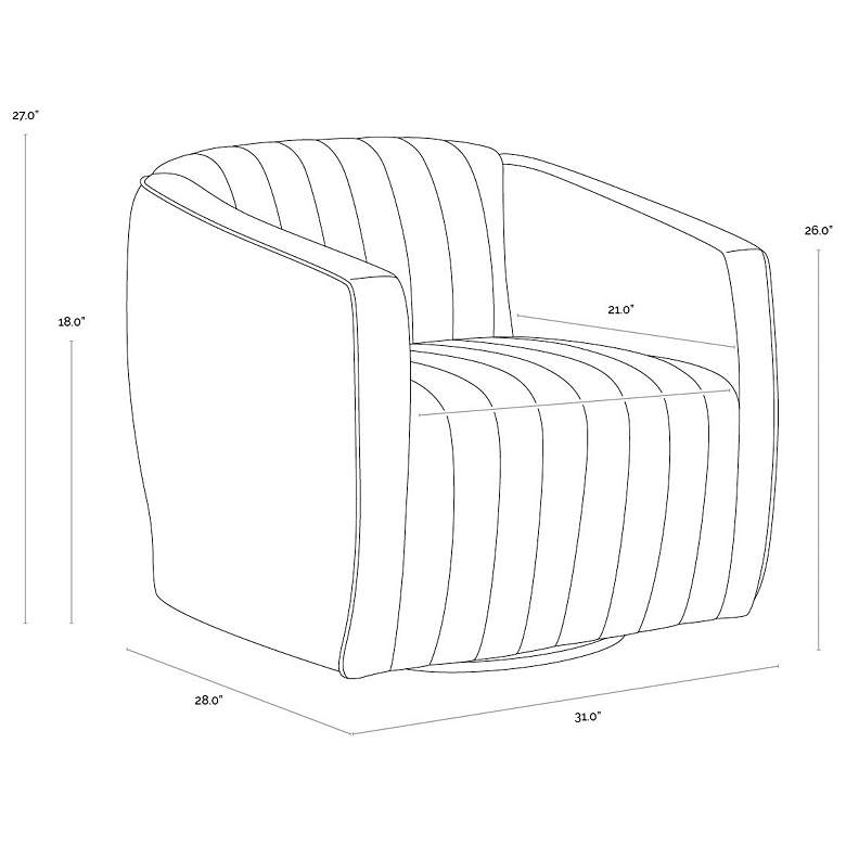 Image 5 Sunpan Garrison Swivel Lounge Chair Liv Dove more views