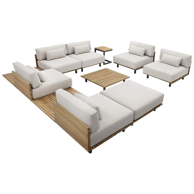 Image 3 Sunpan Geneve Modular Ottoman Palazzo Cream more views