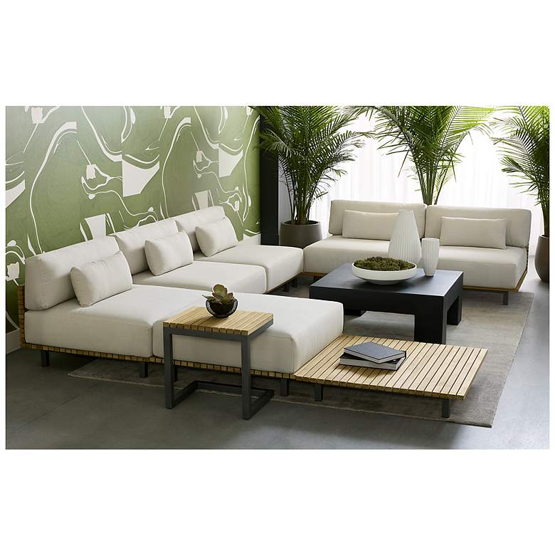 Image 6 Sunpan Geneve Modular Ottoman Palazzo Cream more views