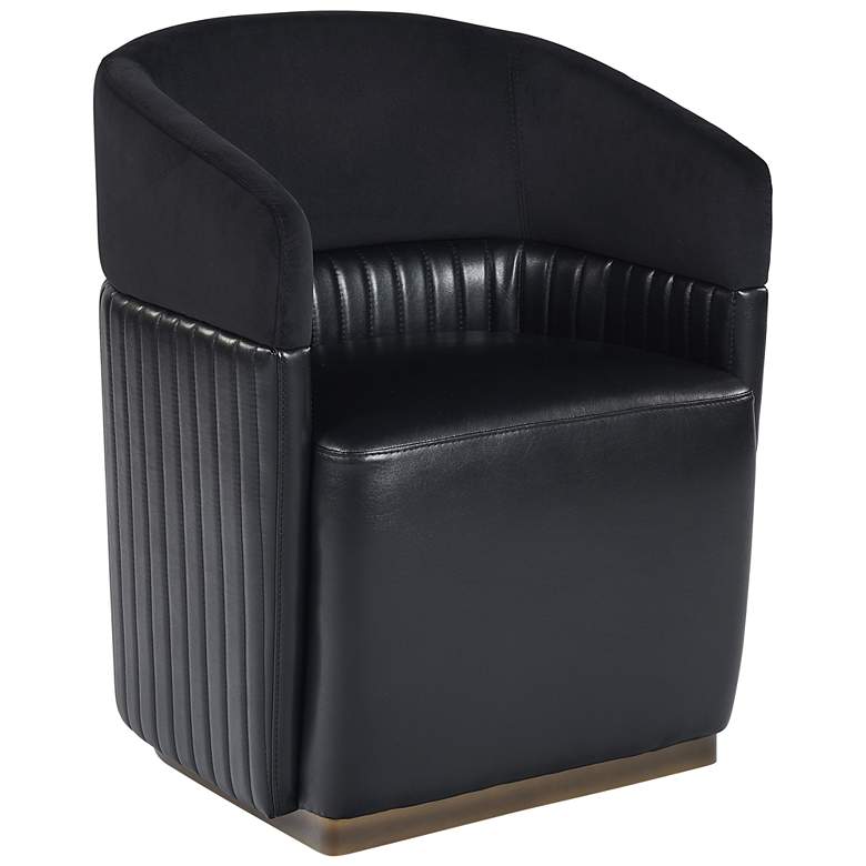Image 2 Sunpan Genval Wheeled Lounge Chair Abbington Black and Cantina Black
