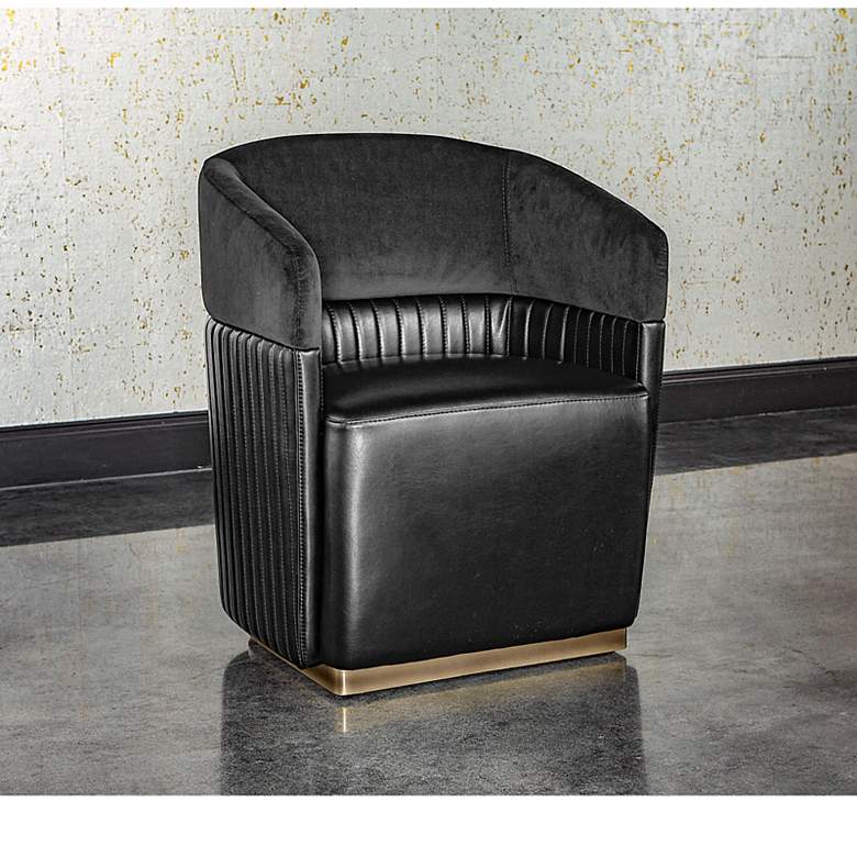 Image 1 Sunpan Genval Wheeled Lounge Chair Abbington Black and Cantina Black