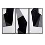 1_Sunpan Geo Forms (Set of 3) 30" X 60" Black Floater Frame
