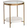 1_Sunpan Gia 23 3/4" Wide Modern Glass Top Side Table
