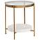 Sunpan Gia 23 3/4" Wide Modern Glass Top Side Table