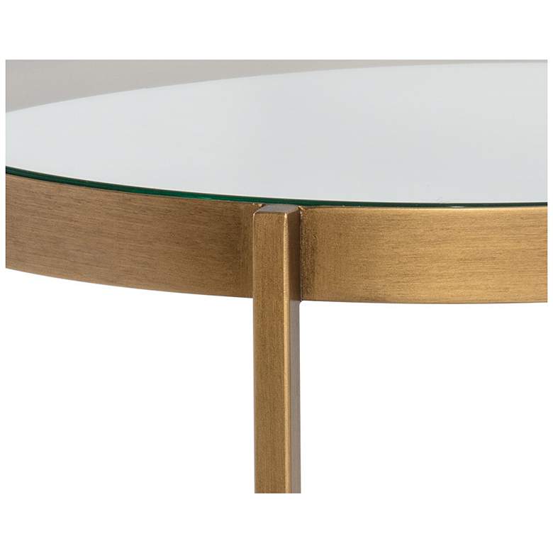 Image 3 Sunpan Gia 23 3/4" Wide Modern Glass Top Side Table more views