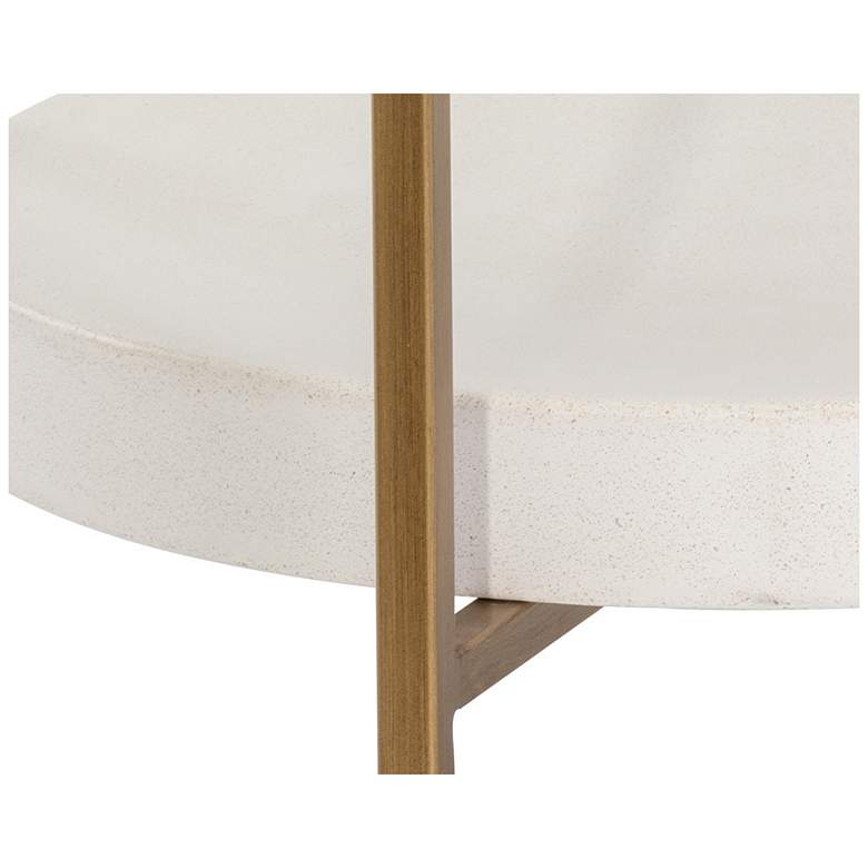 Image 4 Sunpan Gia 23 3/4" Wide Modern Glass Top Side Table more views