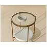 5_Sunpan Gia 23 3/4" Wide Modern Glass Top Side Table more views