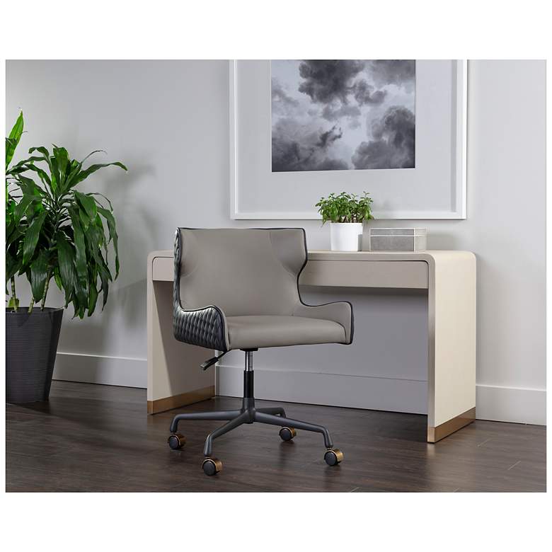 Image 5 Sunpan Gianni Office Chair Dillon Stratus and Dillon Black more views