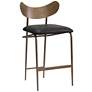 1_Sunpan Gibbons Counter Stool Antique Brass Charcoal Black Leather