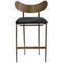 2_Sunpan Gibbons Counter Stool Antique Brass Charcoal Black Leather more views