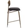 3_Sunpan Gibbons Counter Stool Antique Brass Charcoal Black Leather more views