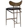 4_Sunpan Gibbons Counter Stool Antique Brass Charcoal Black Leather more views