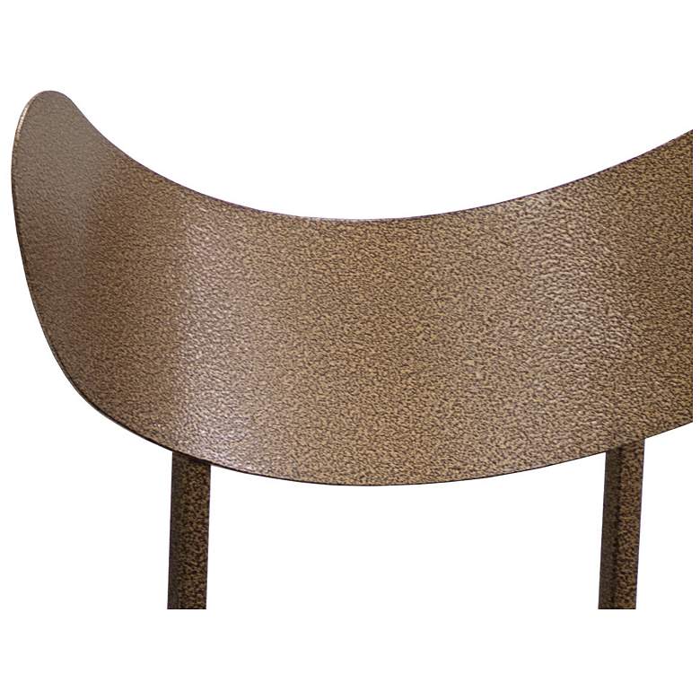 Image 6 Sunpan Gibbons Counter Stool Antique Brass Charcoal Black Leather more views