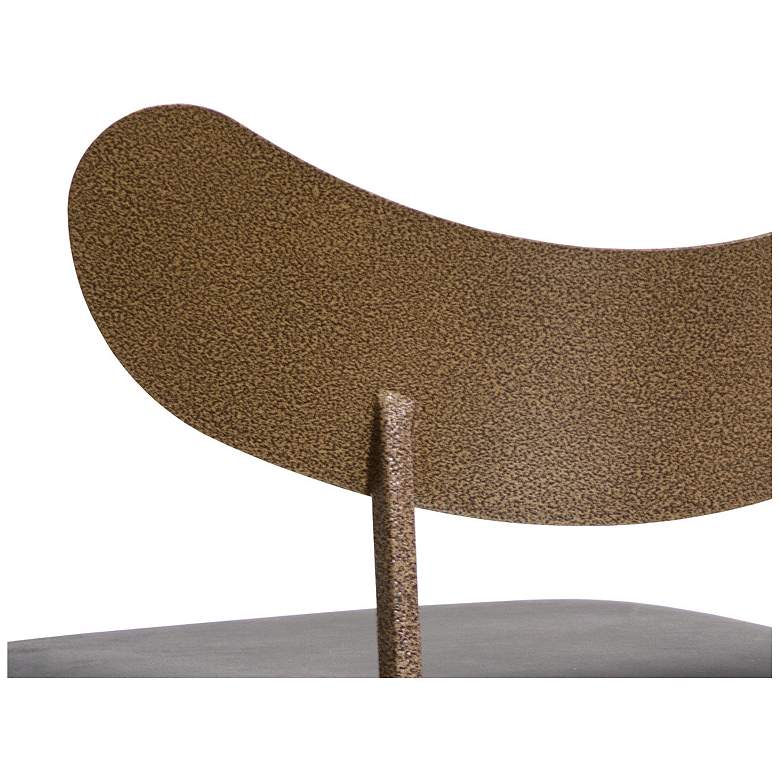 Image 7 Sunpan Gibbons Counter Stool Antique Brass Charcoal Black Leather more views