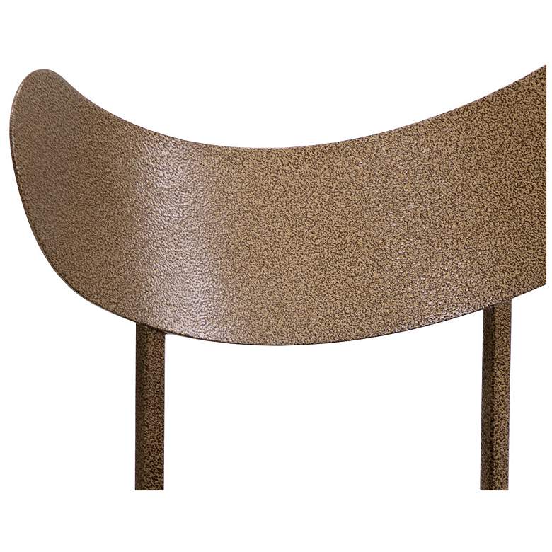 Image 7 Sunpan Gibbons Dining Chair Antique Brass Charcoal Black Leather more views